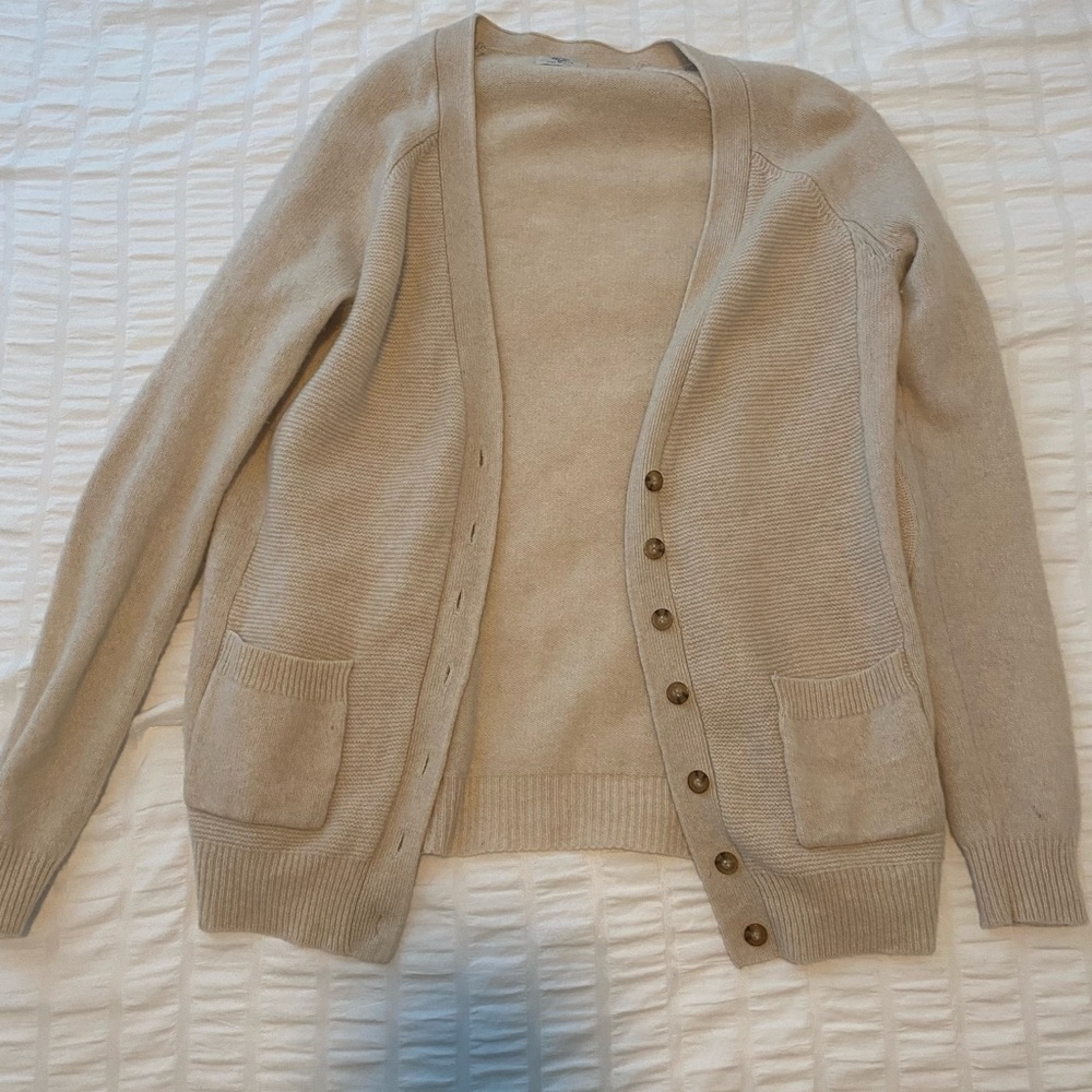 Madewell Beige/Tan Button-Front Cardigan